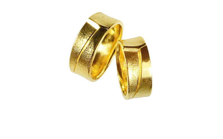05000+05001-wedding rings, gold 750